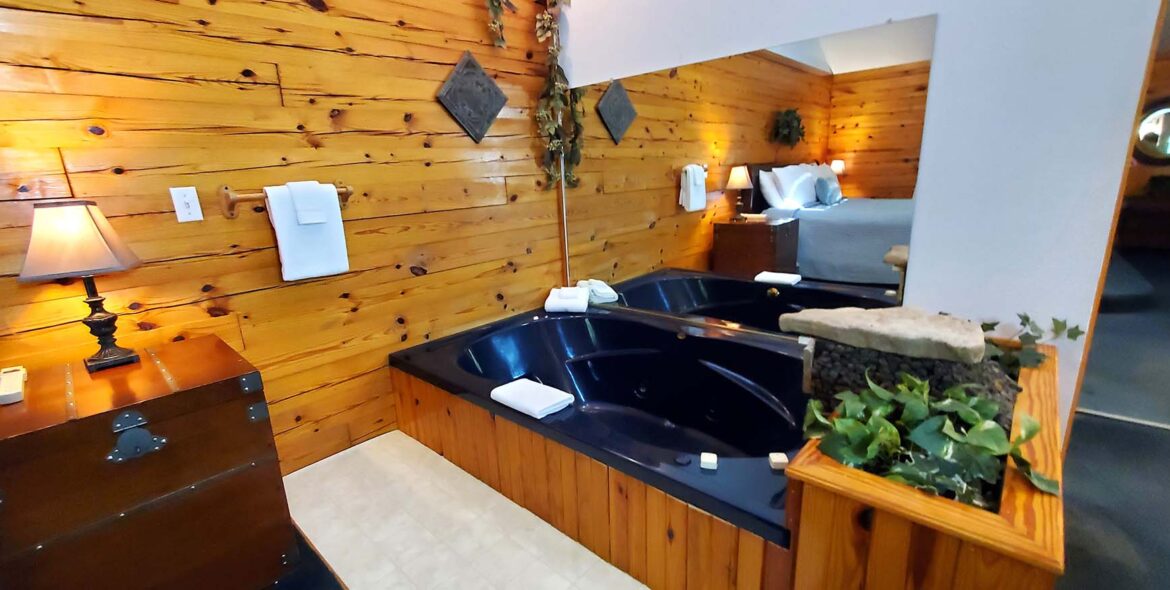 Midnight Forest Cabin Jetted Spa Tub